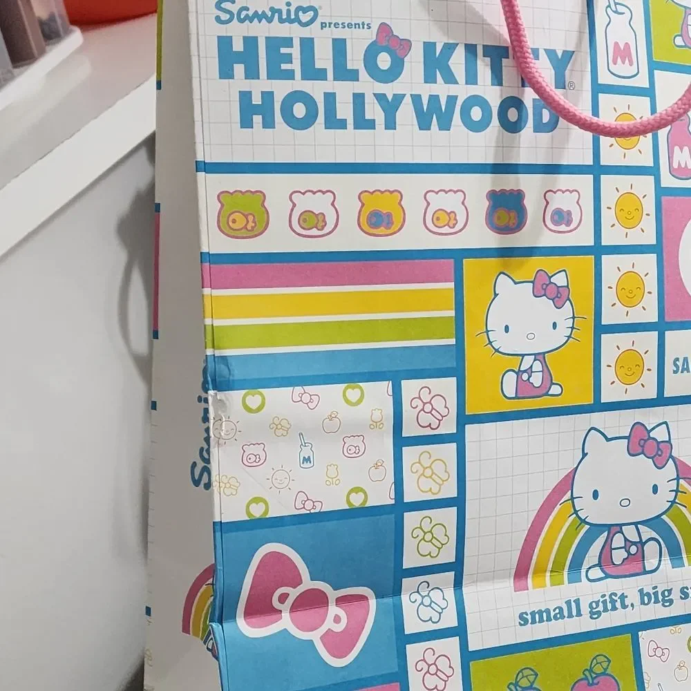 Sanrio Hello Kitty Colorful Pastel Paper Gift Bag RARE